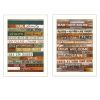 "Family and Man Cave Rules Collection" 2-Piece Vignette By Marla Rae, Printed Wall Art, Ready To Hang Framed Poster, White Frame - as Pic
